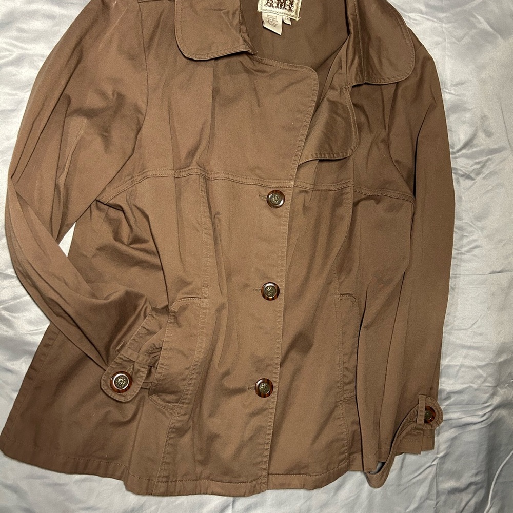 Classic Brown Ami Utility Jacket for Women 1X
